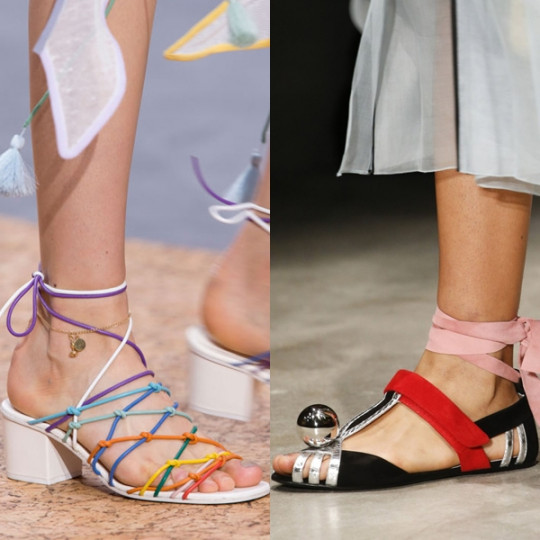 Многоцветни – сандалите, които задължително трябва да притежавате. Почти всички големи модни марки ни предизвикват да поиграем с цветовете при избора на нови сандали.