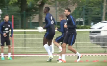 Франция тренира с настроение пред старта на Евро 2016