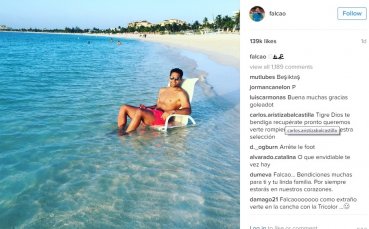 Фалкао си почива на тайнствен остров