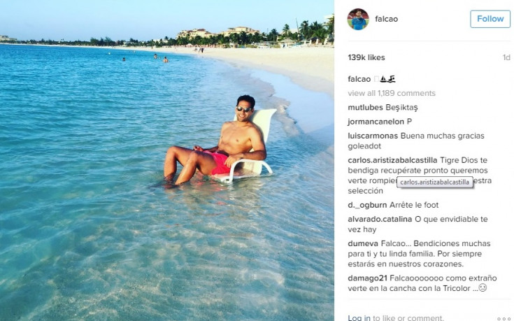 Фалкао си почива на тайнствен остров