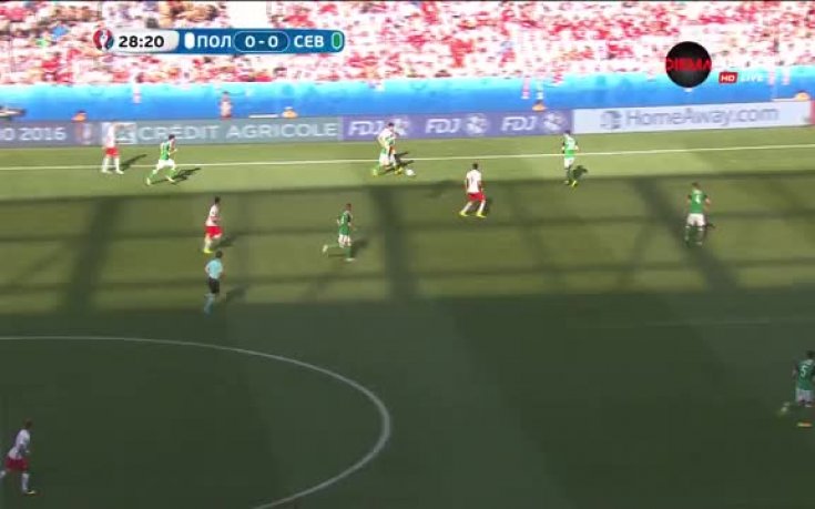Полша - Северна Ирландия 0:0 /първо полувреме/