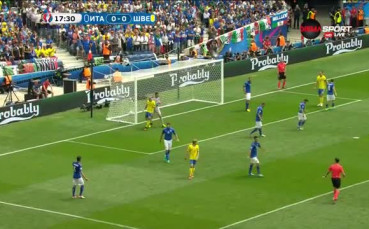 Италия - Швеция 0:0 /първо полувреме/