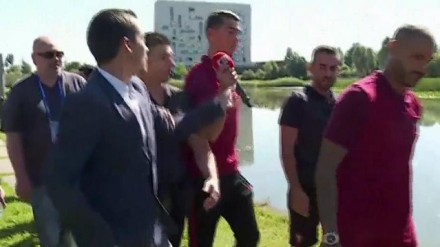 Журналист се сблъска с яростта на Роналдо