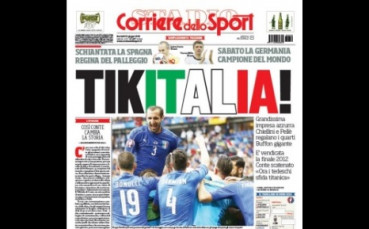 Възвеличават италианците след детронирането на Испания