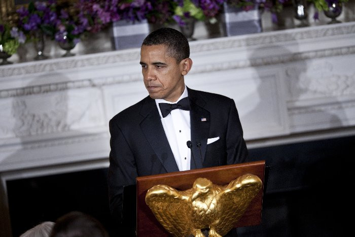 Президентът Барак Обама поздрави присъстващите с реч