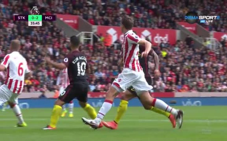 Агуеро набързо добави втория във вратата на Стоук