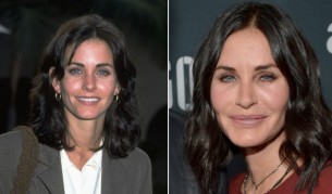 Кортни Кокс през 1999 г. и 2015 г.