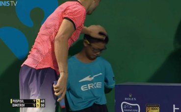 Изключителна постъпка на Григор по време на мача с Поспишил