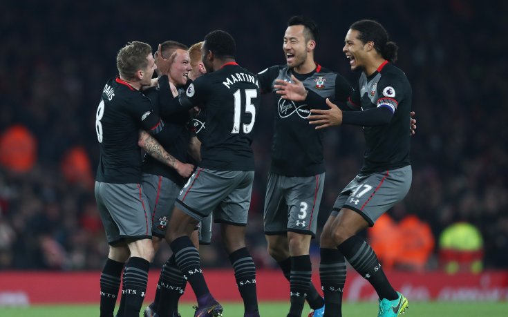 Саутхемптън повреди топа на Арсенал и го изхвърли от Купата