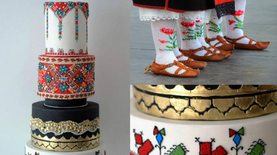 Торта "облече" българска носия