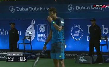 Монфис се поизпоти за осминафинал в Дубай