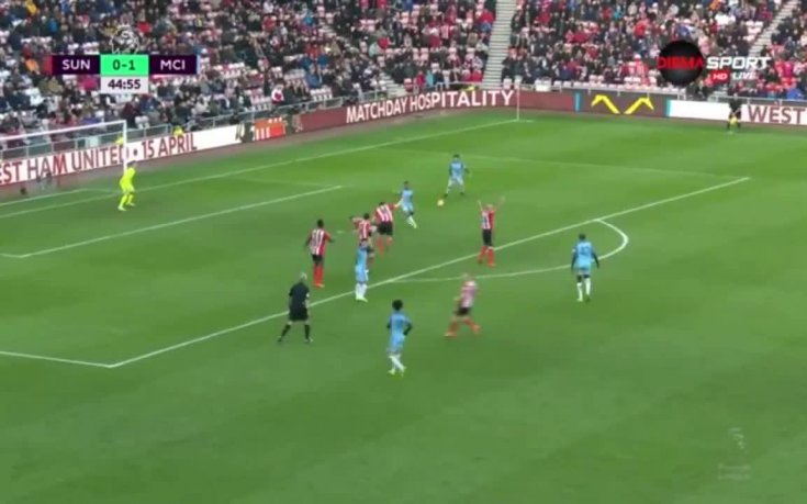 Съндърланд - Манчестър Сити 0:1 /първо полувреме/