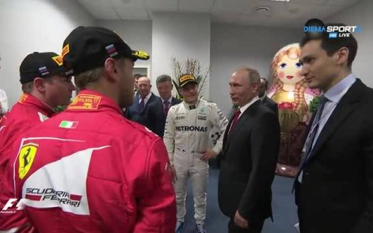 Владимир Путин в Сочи за Гран при на Русия