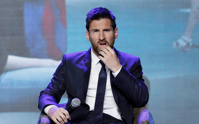 Нападателят на Барселона Лео Меси коментира пред журналисти дали ще