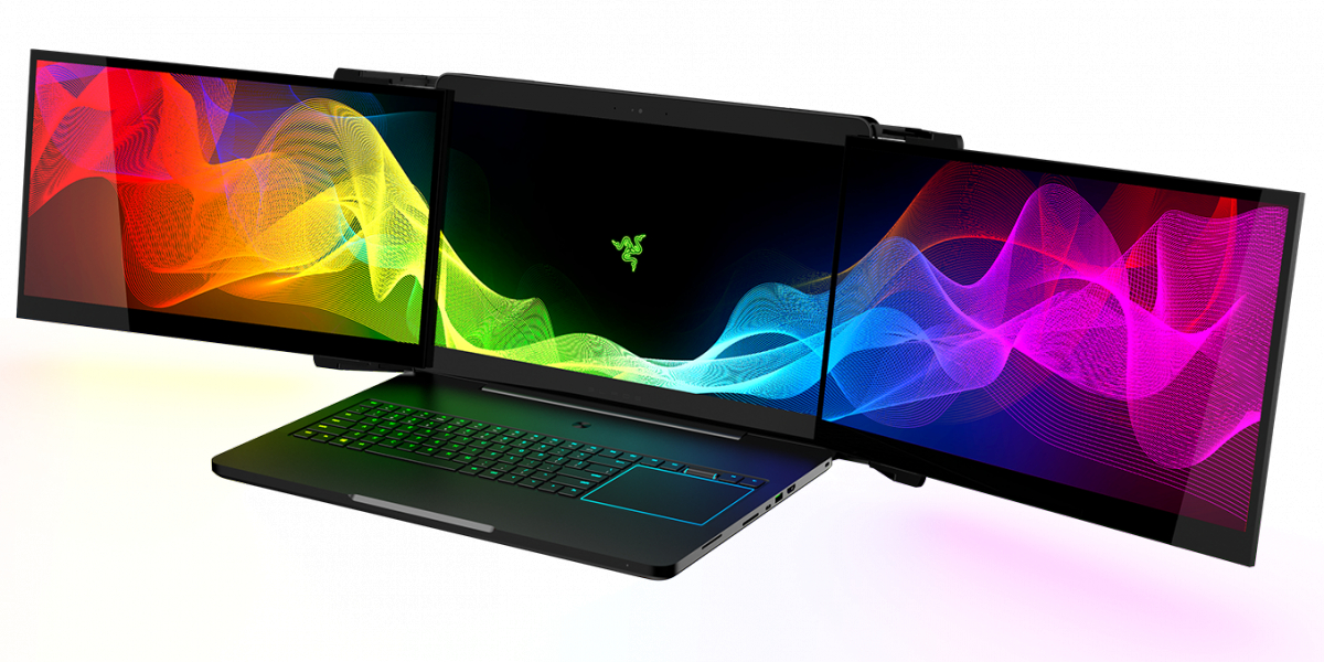 Razer разработва лаптоп с три дисплея