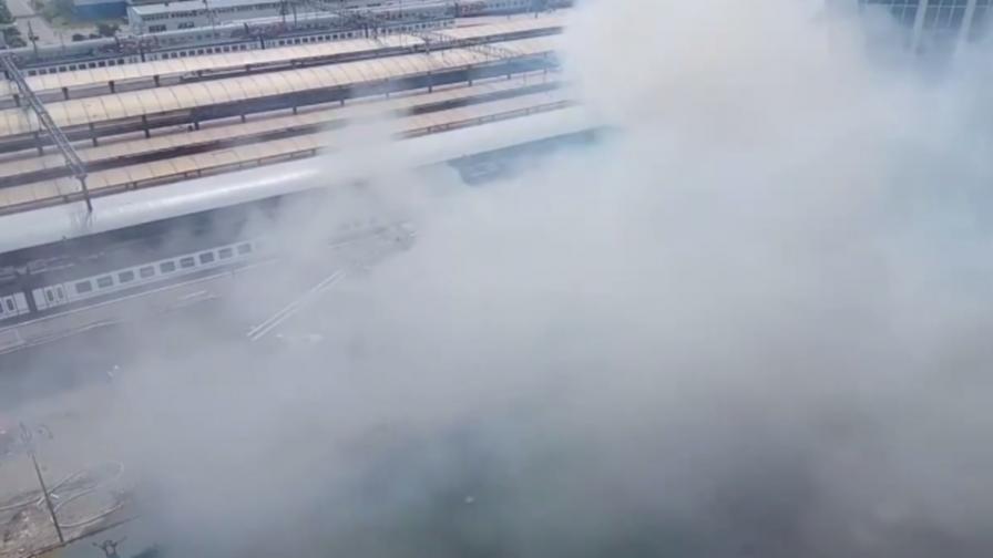 Огромен пожар на гара в Москва, 2 жертви