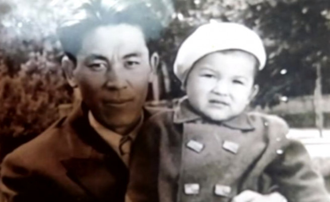 Камен Нам и баща му през 1958г.