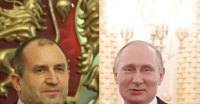 Президентът на Русия Владимир Путин поздрави българския държавен глава Румен