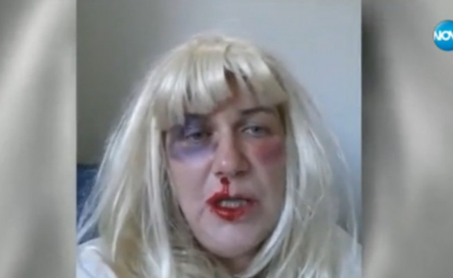  Татяна Кристи в кадър от видеото, в което осмива Динко 