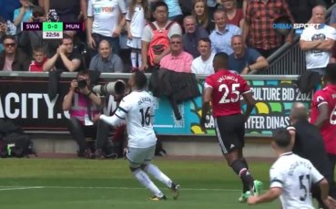 Суонси - Манчестър Юнайтед 0:1 /първо полувреме/