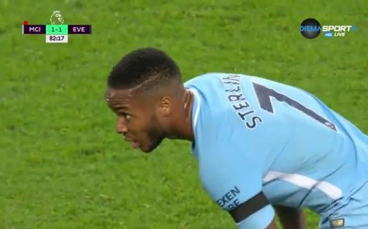 Стърлинг изравни с първия гол в кариерата си срещу Евертън