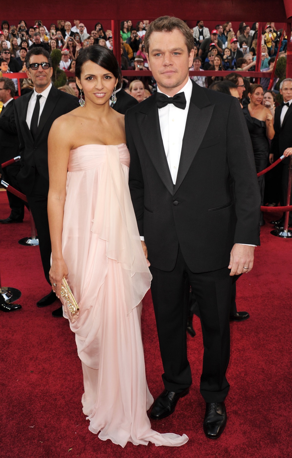 Мат Деймън и съпругата му в Холивуд, Калифорния (2010 г.)