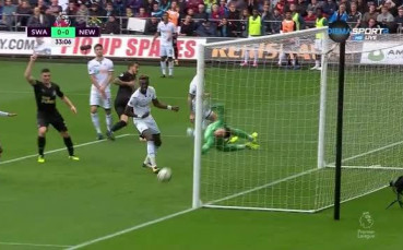 Суонси - Нюкасъл 0:0 /полувреме/