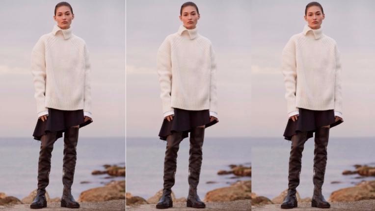  Влюбена в есента: с обемния вълнен пуловер с поло яка на HM 