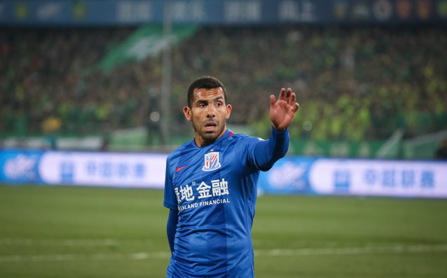 Карлос Тевес най сетне реализира гол за своя китайски отбор Шанхай