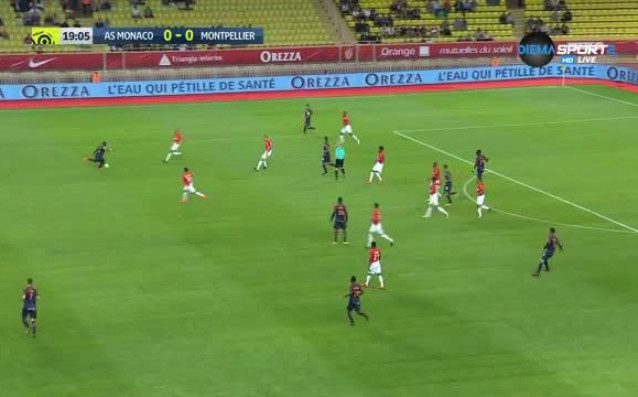 Монако води с 1 0 на Монпелие след първото полувреме на