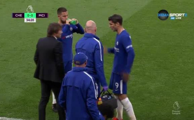 След 45 минути игра Челси и Манчестър Сити 0 0