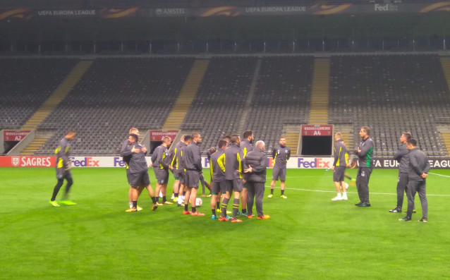 Отборът на Лудогорец проведе официалната си тренировка преди двубоя от