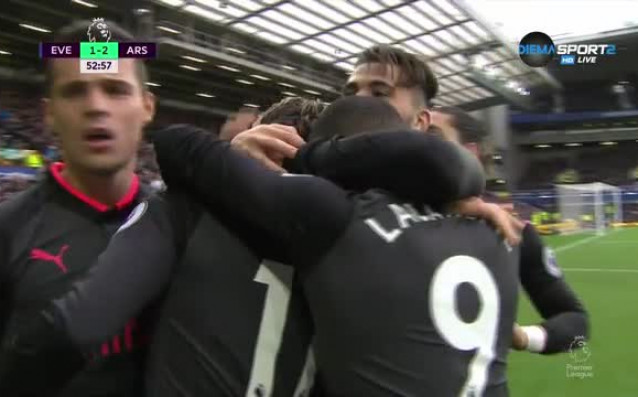 Арсенал стигна до пълен обрат в тежкото гостуване на Евертън