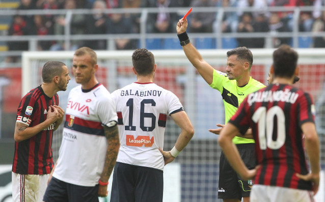 Капитанът на Милан Леонардо Бонучи бе наказан с два мача