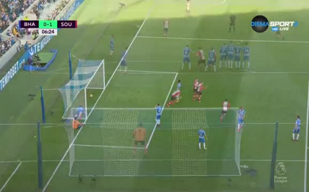 Саутхемптън поведе на Брайтън в мача от 10 ия кръг