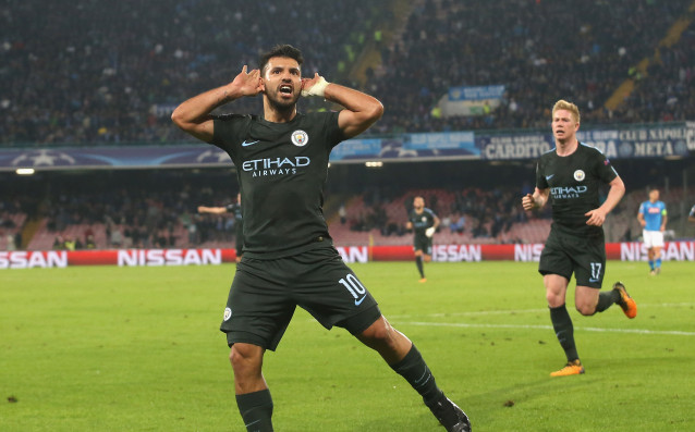 Серхио Агуеро вкара едно от попаденията за Манчестър Сити при