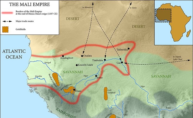  Как е изглеждала Малийската империя върху картата в годините към гибелта на Муса I 