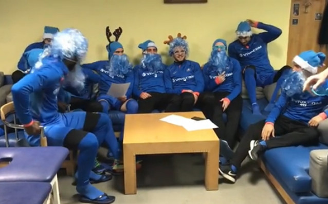 Коледното настроение вече завладя футболистите на Левски въпреки че пред