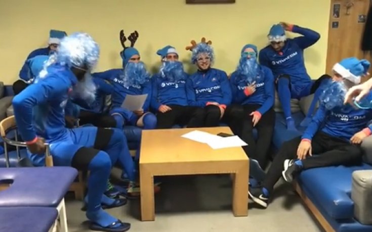 Дядо Коледа се премени в синьо, левскарите празнуват