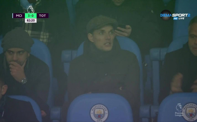 Бившият треньор на Борусия Дортмунд Томас Тухел изгледа мача между