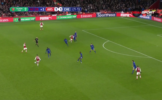 Арсенал и Челси се оттеглиха на почивка при резултат 1