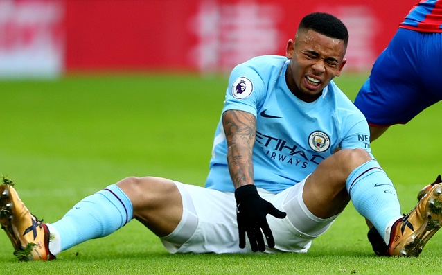 Нападателят на Манчестър Сити Габриел Жезус ще бъде извън терена