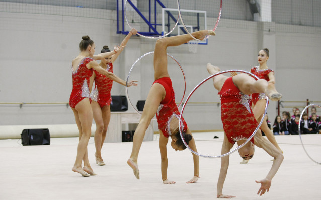 Ансамбълът на България по художествена гимнастика проведе днешната си тренировка