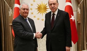 Държавният секретар на САЩ Рекс Тилърсън и турският президент Реджеп Тайип Ердоган
