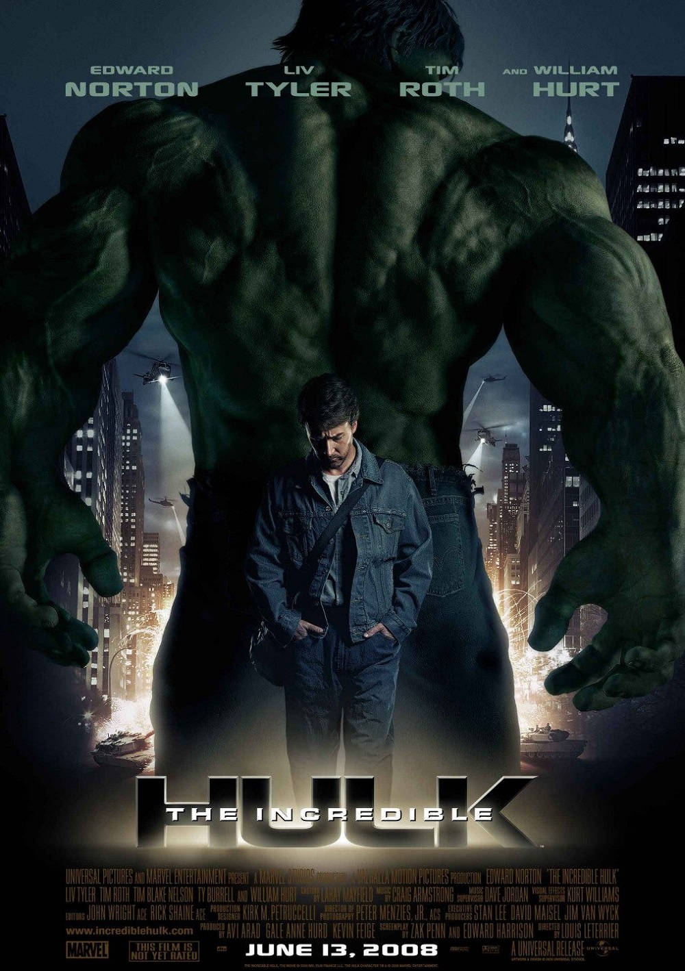 2. The Incredible Hulk / „Невероятният Хълк“ – Днес съществуването на филма „Невероятният Хълк“ често се пренебрегва от мнозина, тъй като изпълнителят на главната роля Едуард Нортън бе заменен от Марк Ръфало във филмите за Отмъстителите поради креативни различия. Самата лента е от по-слабите попълнения във вселената на Marvel със скромни приходи и не дотам висок процент на критическо одобрение.