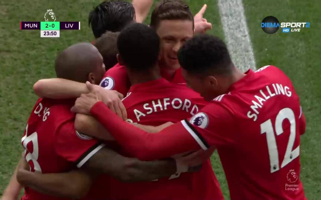 Точно 10 минути след първото попадение обаче комбинацията Лукаку Рашфорд