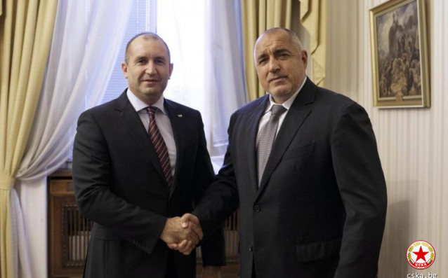 Президентът на Република България Румен Радев и министър председателят Бойко Борисов