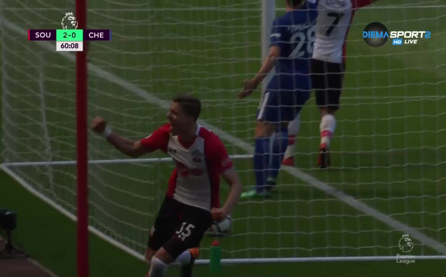 Дебютантът за Саутхемптън Ян Беднарек се разписа във вратата на