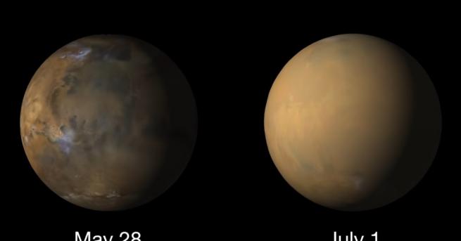 Вече повече от месец и половина на Марс бушува огромна