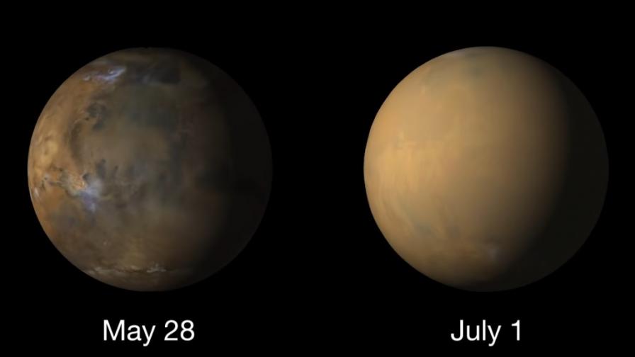 Марсианската буря промени облика на планетата